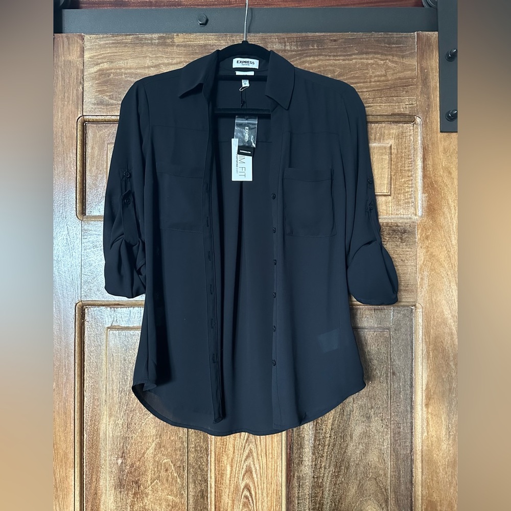 Express Slim Fit Portofino Button Up Shirt